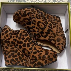 Leopard booties size 10
